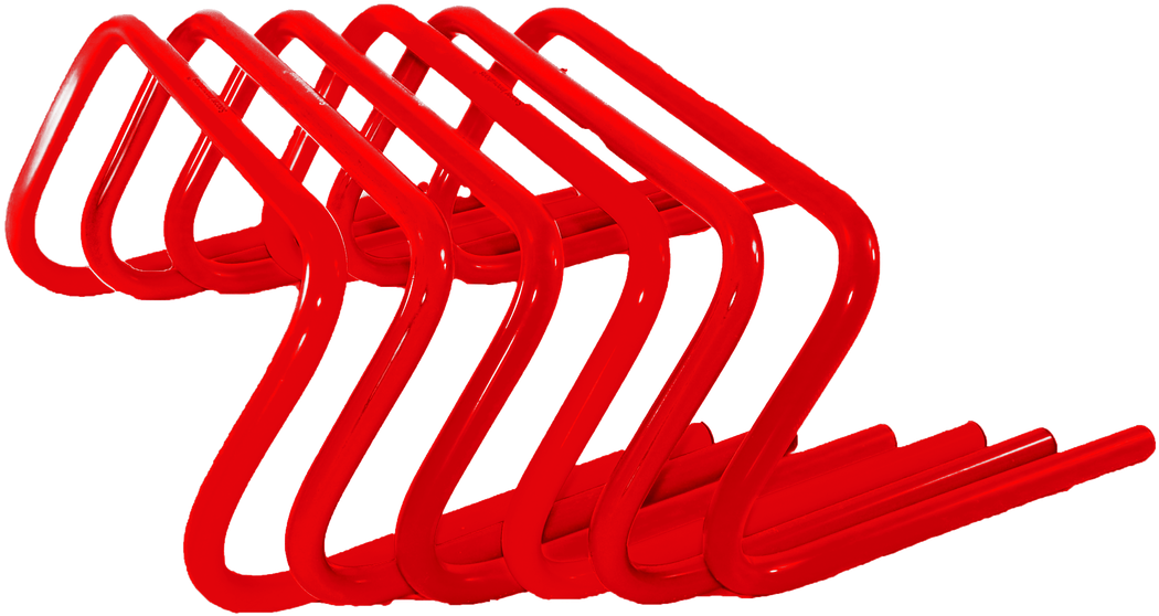 Red Track Hurdles Stacked PNG
