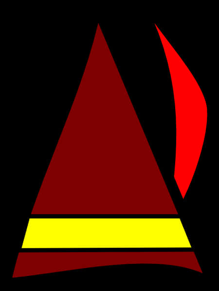 Red Triangle Hat Graphic PNG