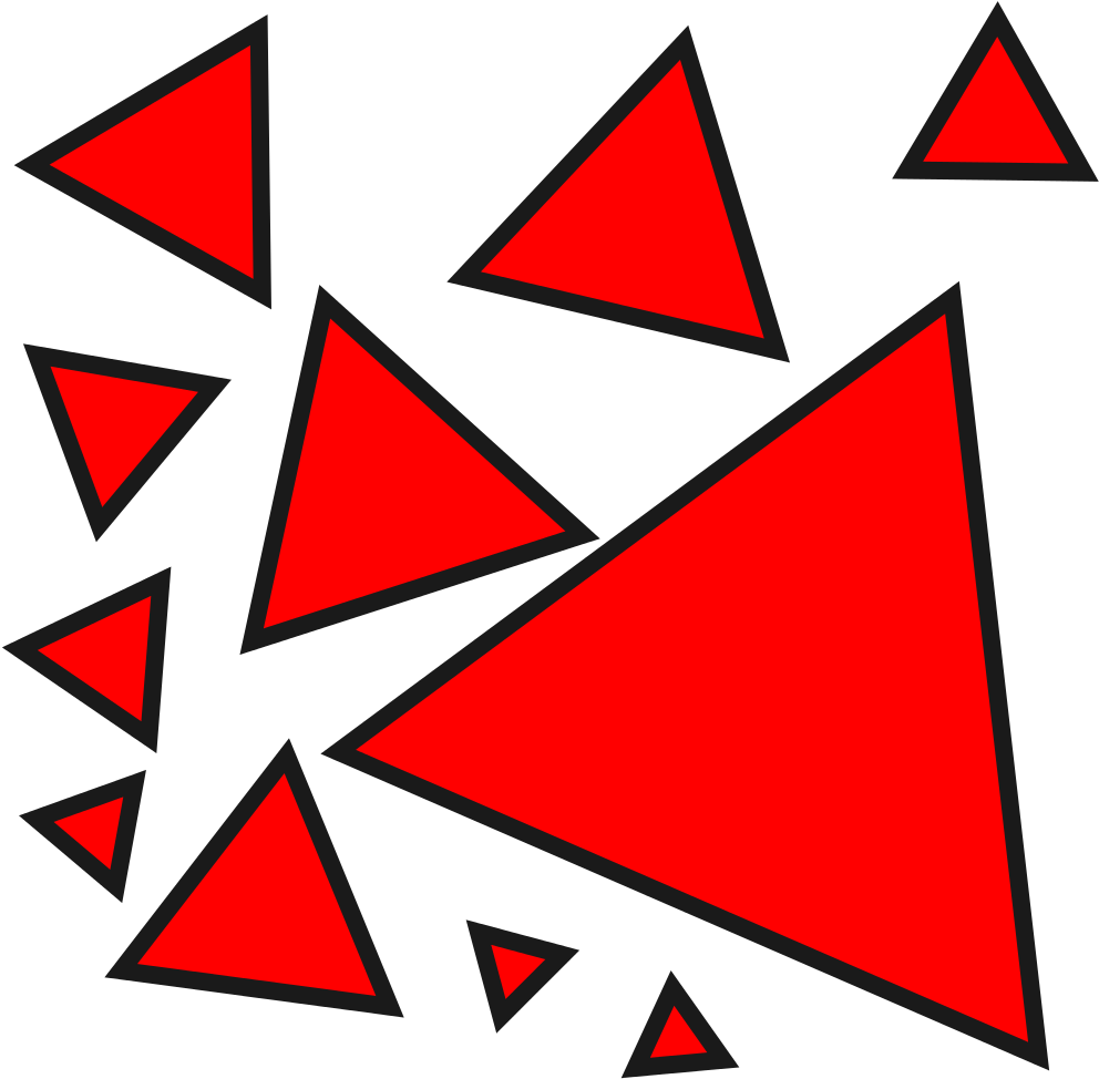 Red Triangles Scattered Pattern PNG