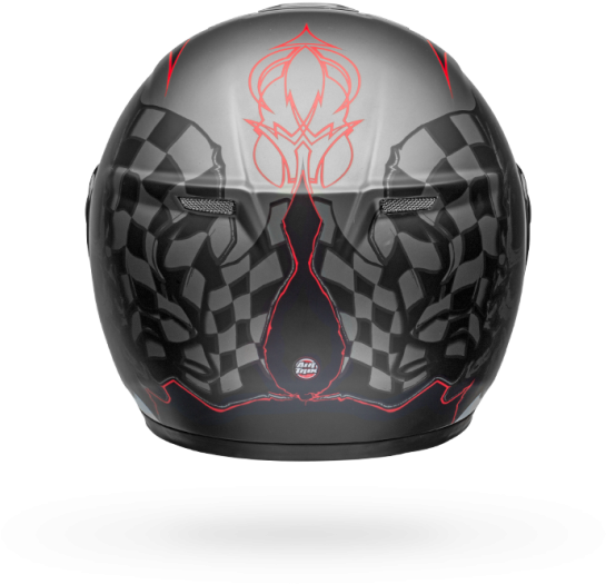 Red Trimmed Black Motorcycle Helmet PNG