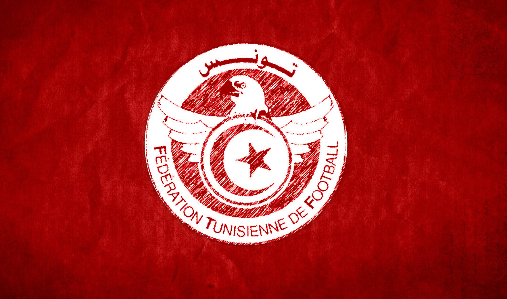 Red Tunisia National Football Team Logo Artwork Wallpaper