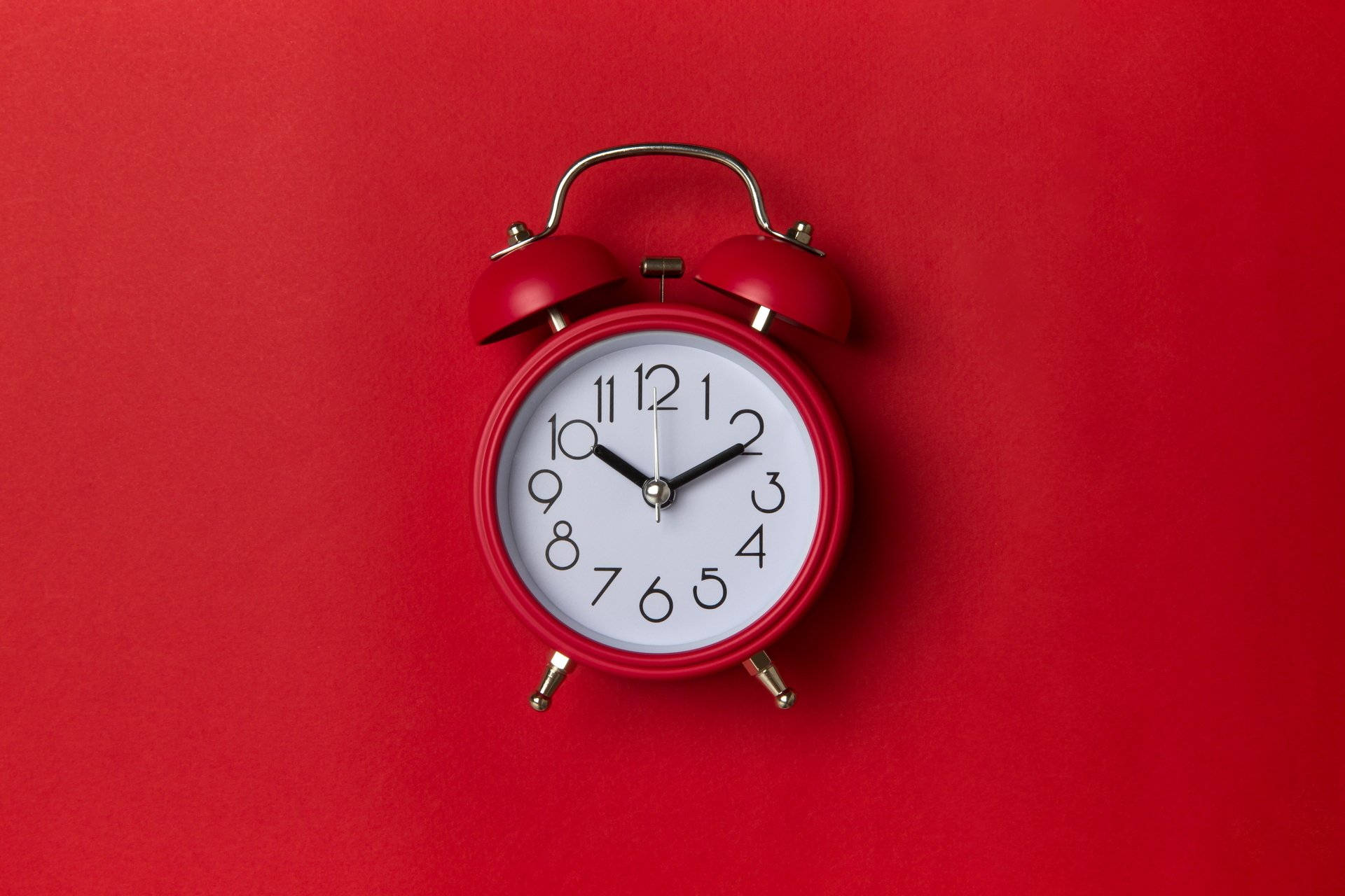Relojdespertador Rojo Con Campanas Gemelas Fondo de pantalla