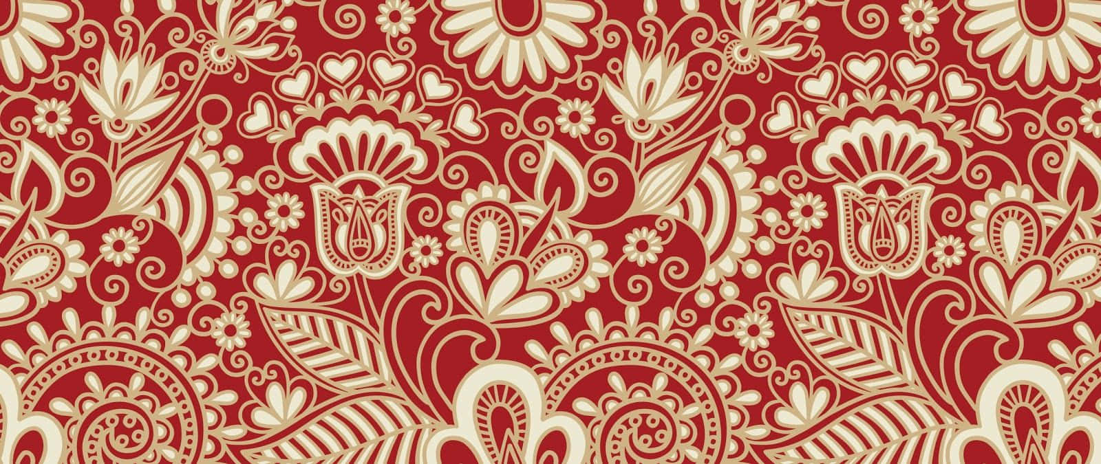 Mixture Of Patterns Red Ultra Wide Hd Wallpaper