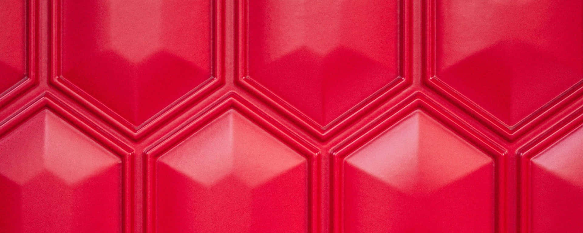 Hexagon Geometric Pattern Red Ultra Wide HD Wallpaper