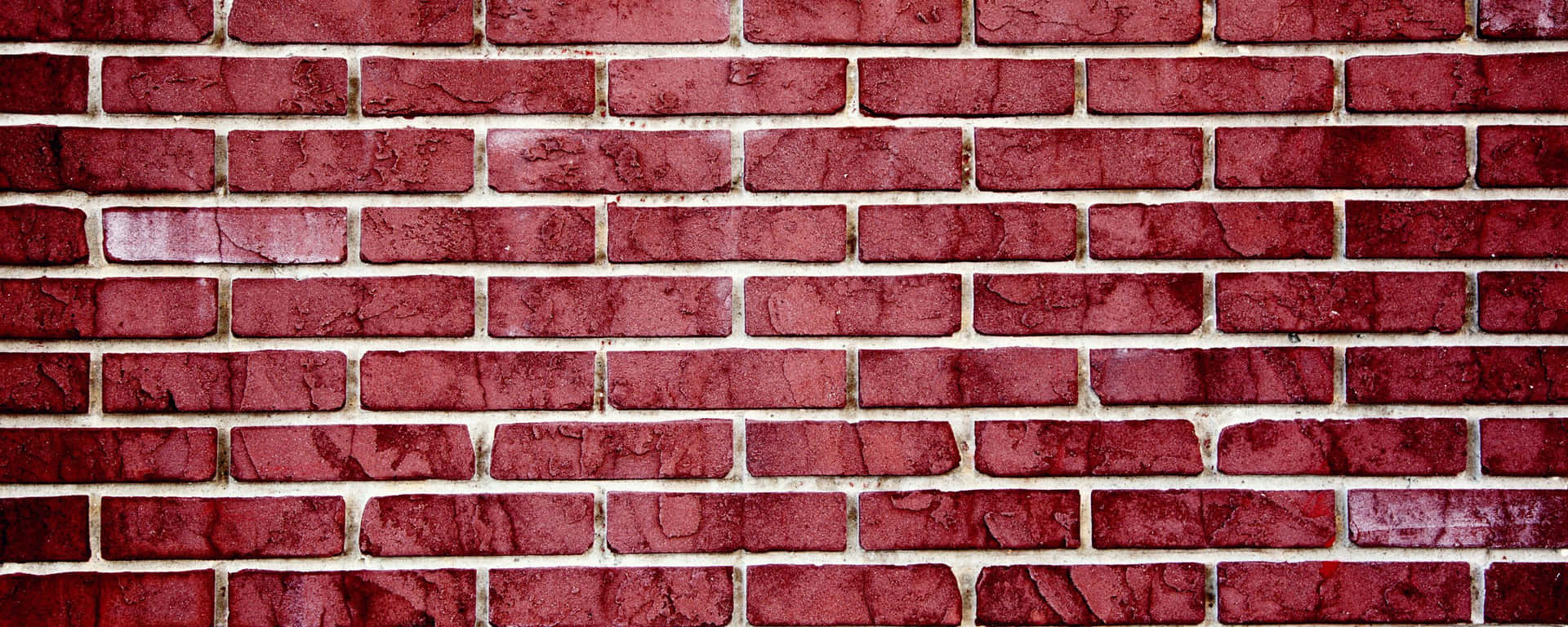 Washed Out Brick Wall Red Ultra Wide HD Wallpaper