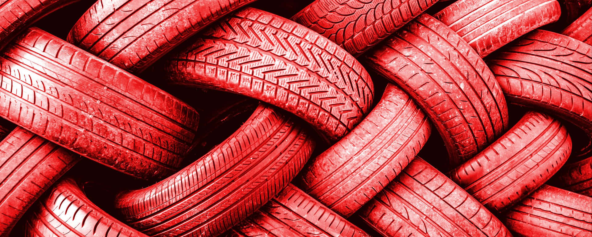 Painted Wheel Tires Red Ultra Wide HD Wallpaper