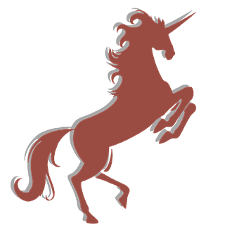 Red_ Unicorn_ Silhouette PNG
