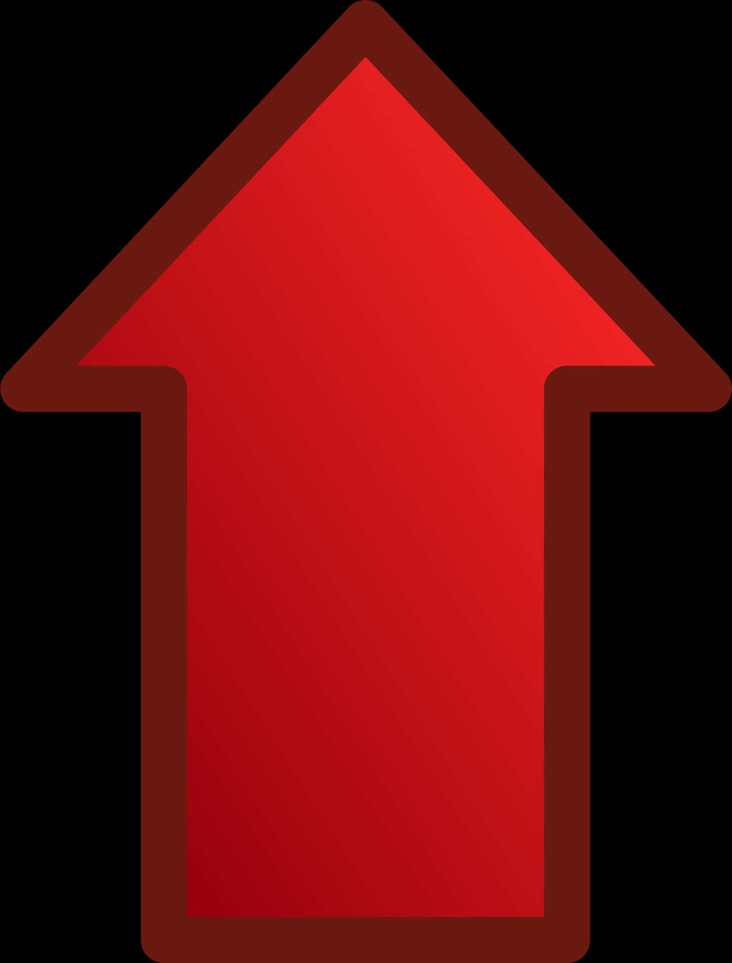 Red Upward Arrow Graphic PNG