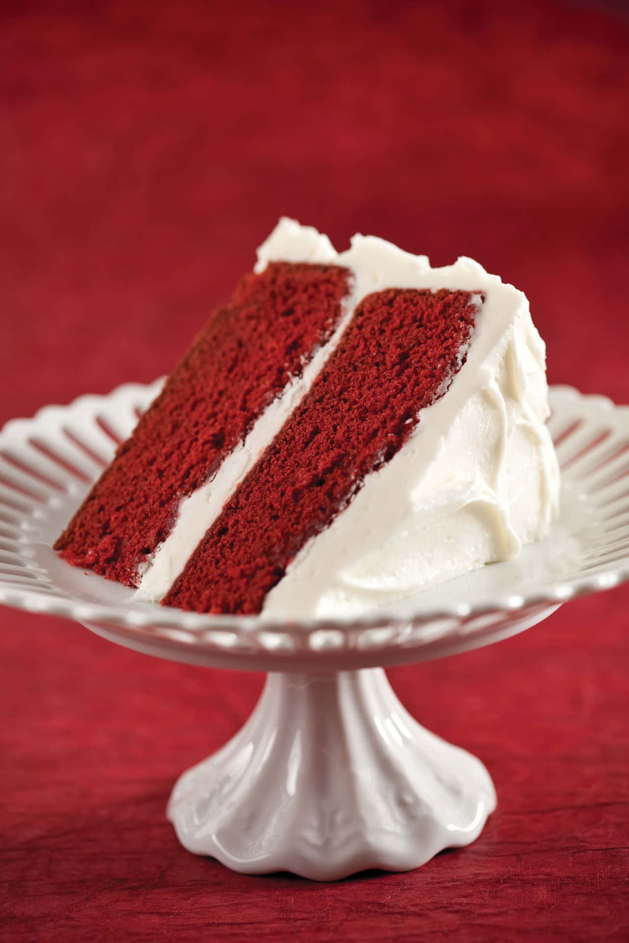 Delicious Homemade Red Velvet Cake Wallpaper