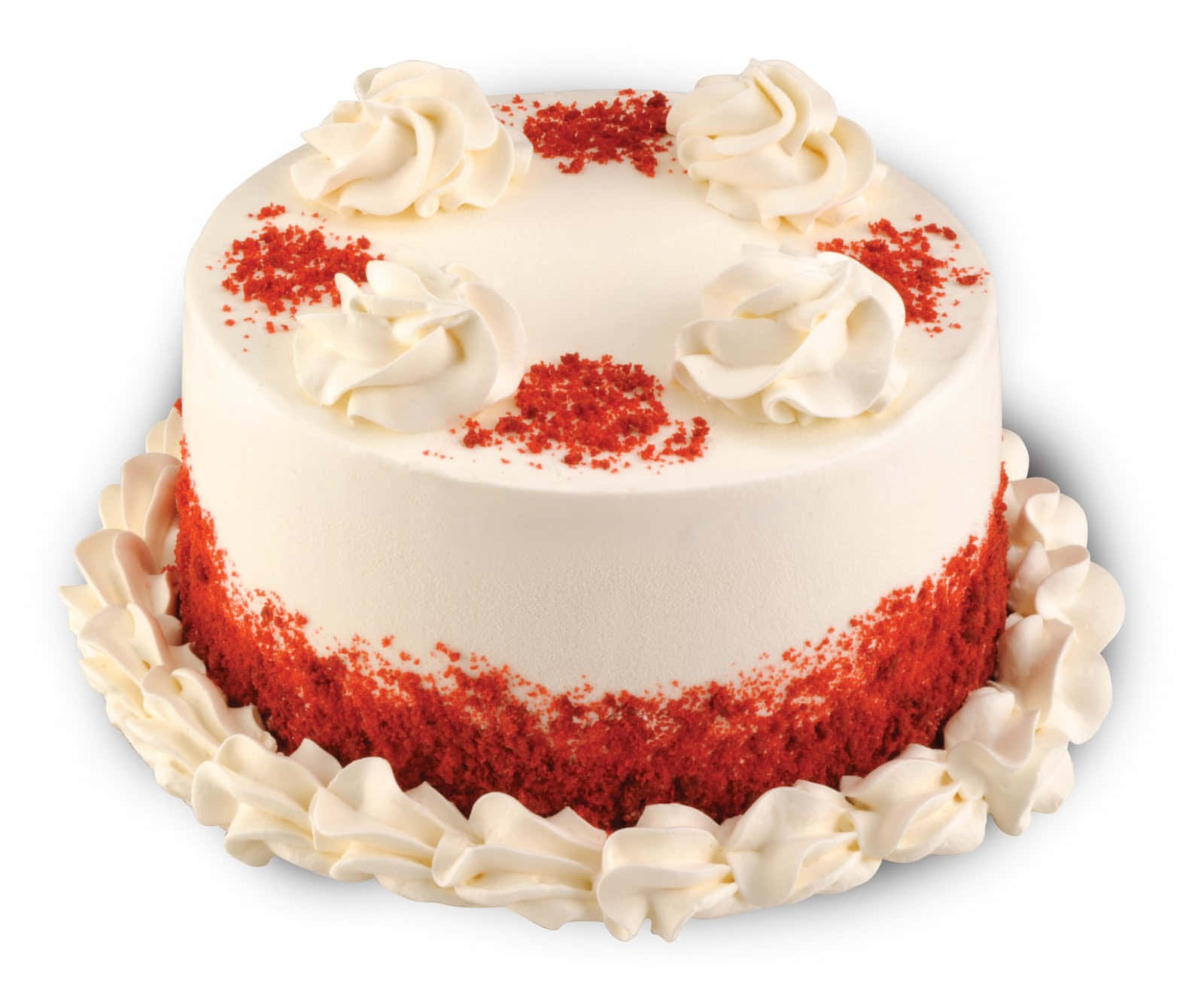 Delicious Red Velvet Cake on Plate Wallpaper