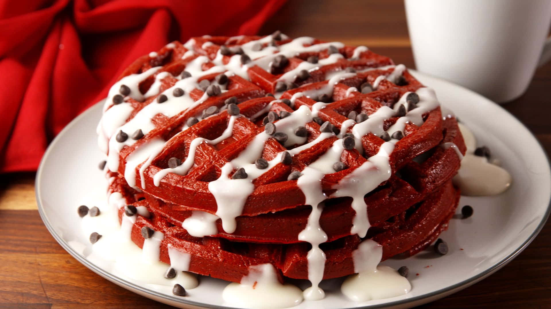 Scrumptious Red Velvet Cake Wallpaper