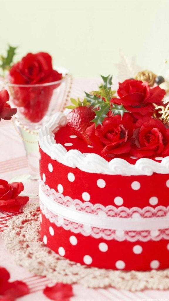 Red Velvet Cake Food Iphone Wallpaper