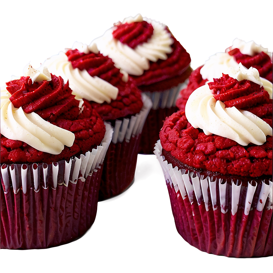 Red Velvet Cupcakes Png 06112024 PNG