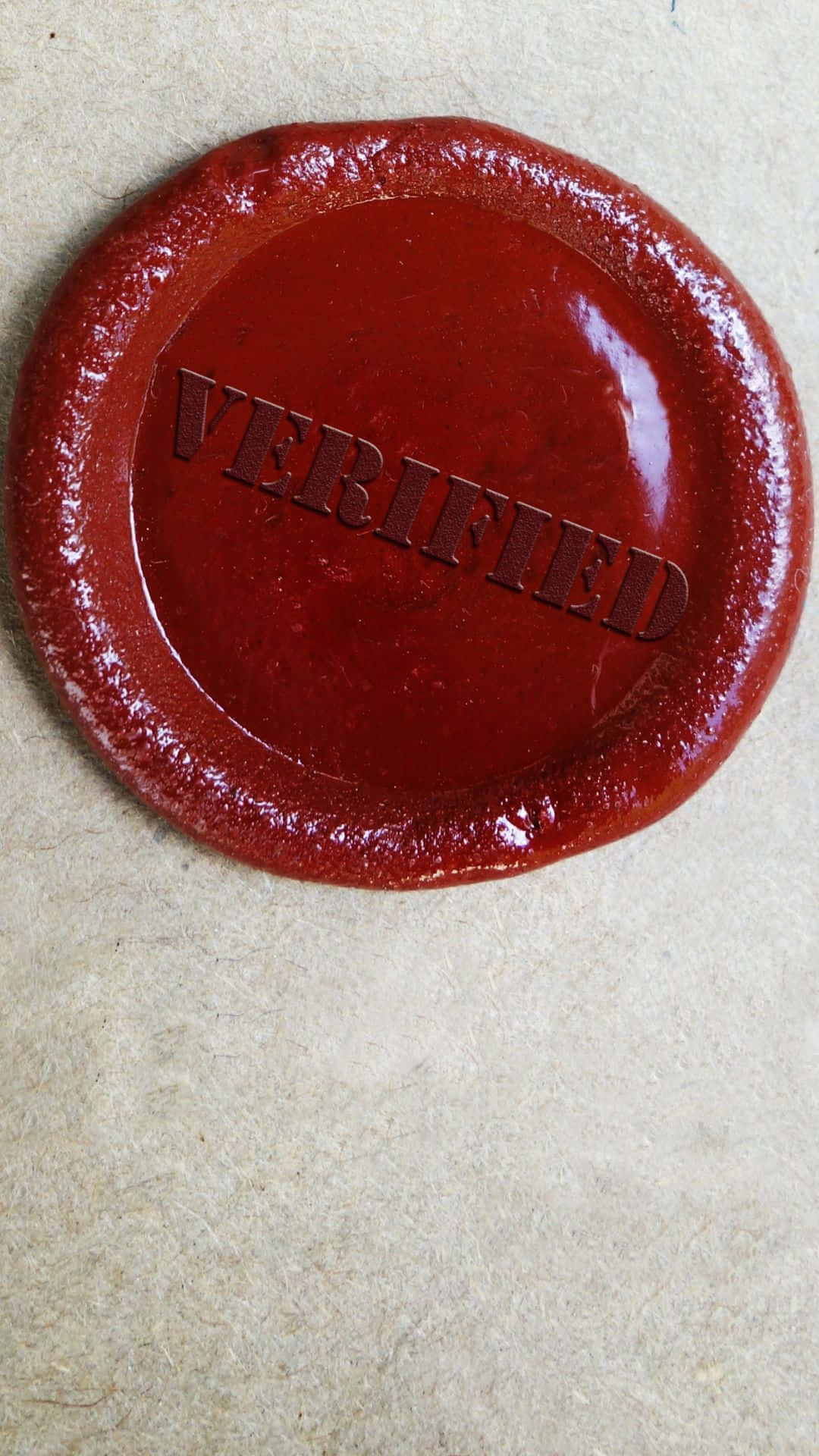 Red Verified Seal Wallpaper