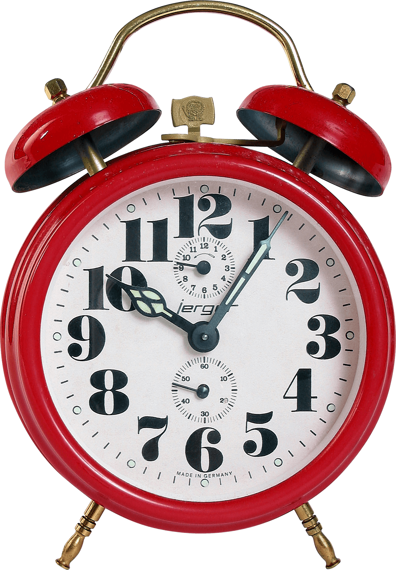 Red Vintage Alarm Clock PNG