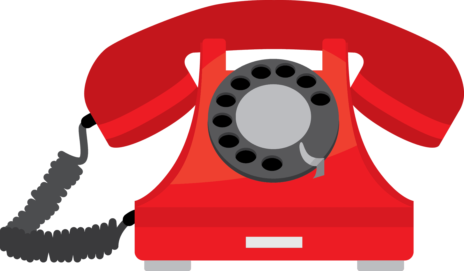 Red Vintage Telephone Clipart PNG
