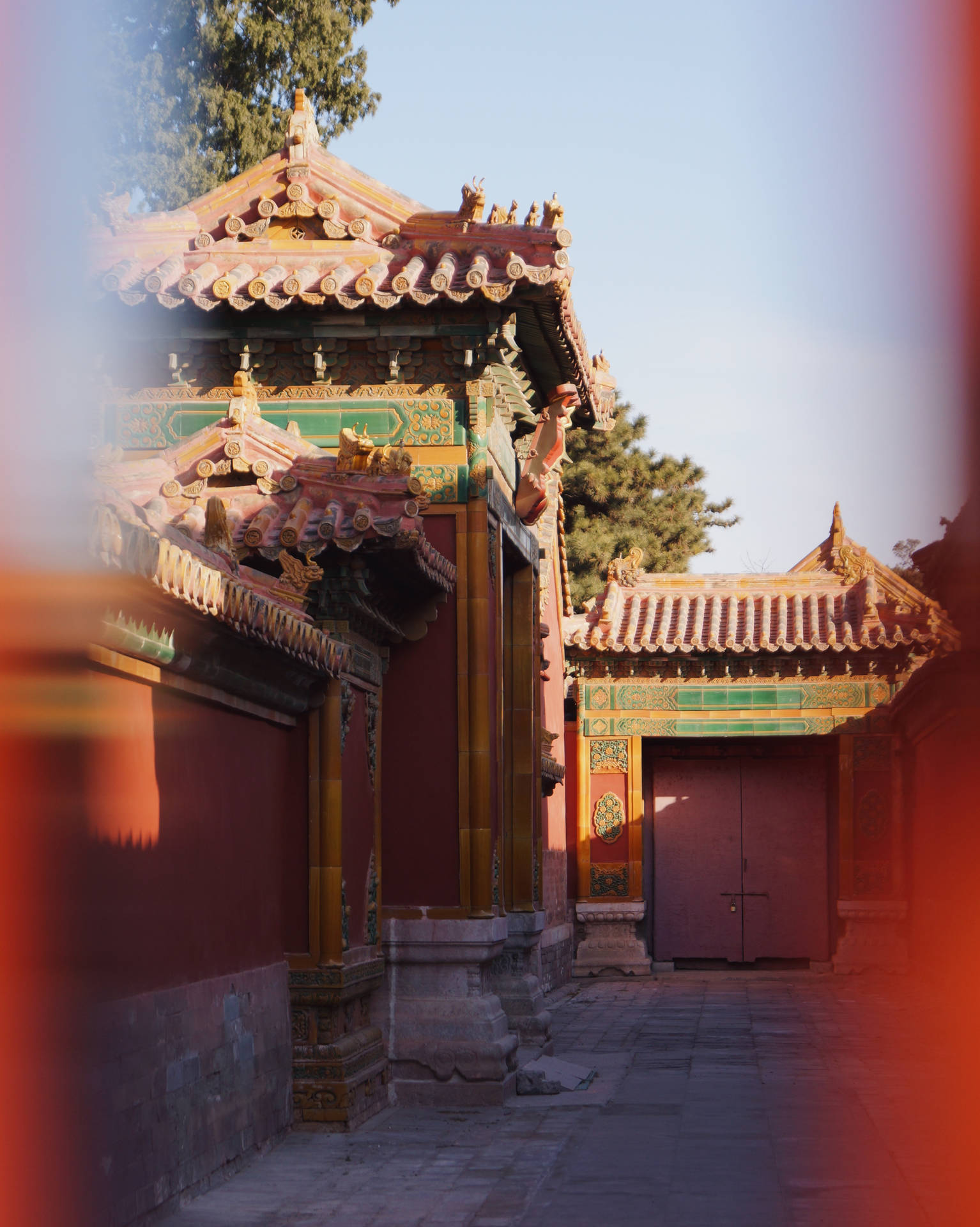 Red Walls And Roofs Forbidden City Wallpaper