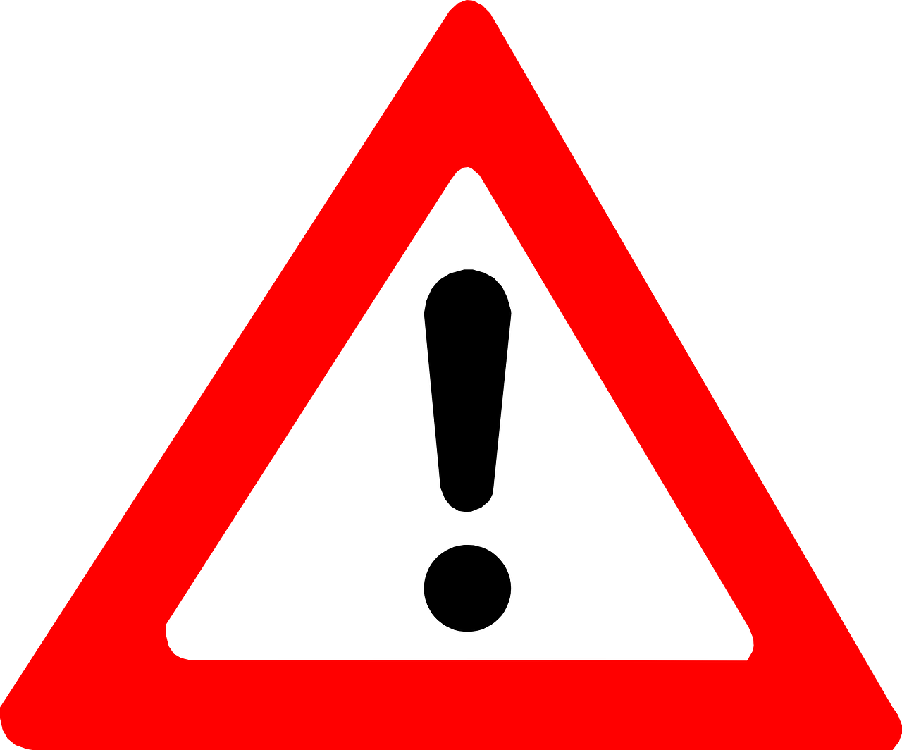 Red Warning Sign Exclamation Point.png PNG