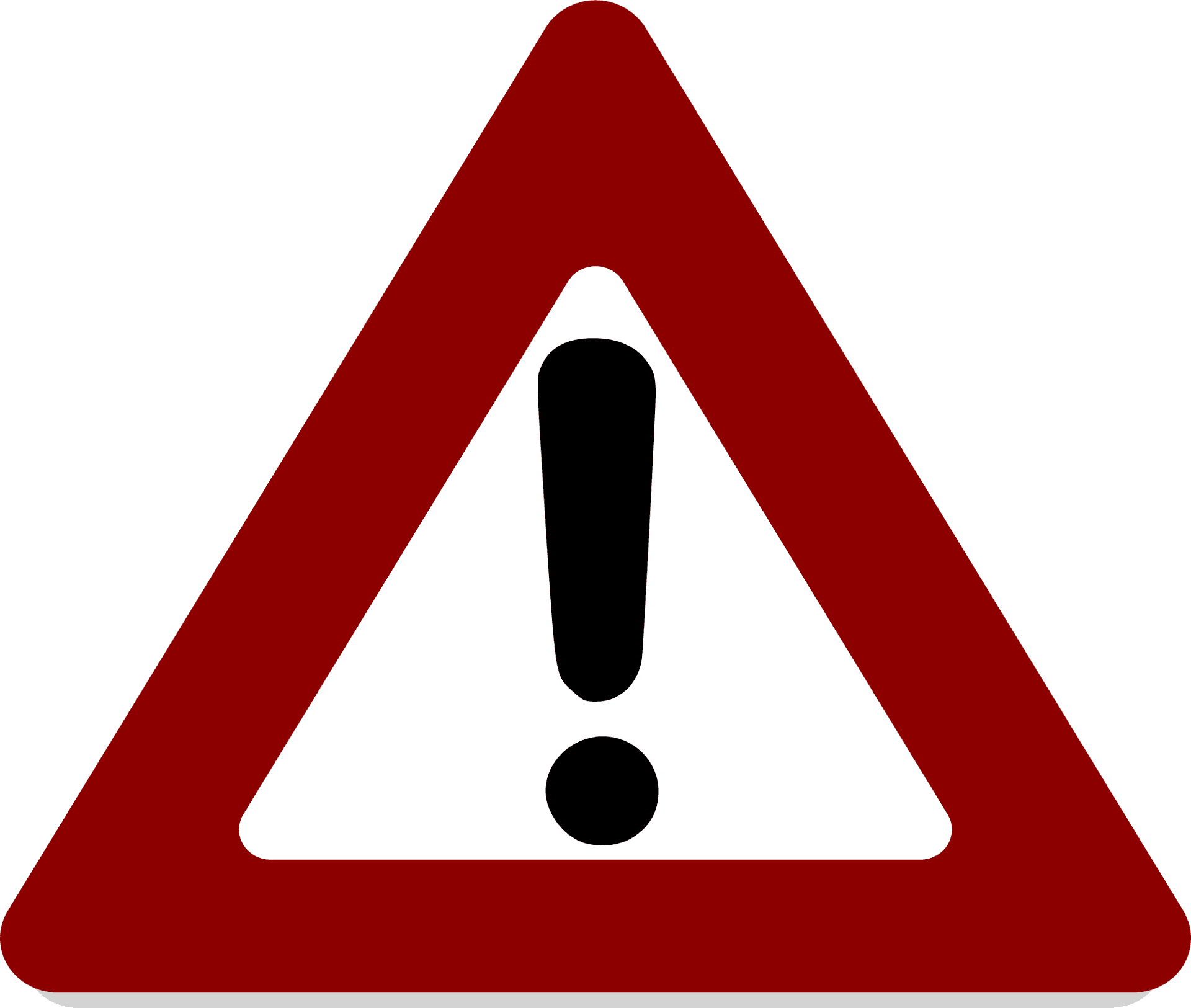 Red Warning Sign Exclamation Point PNG