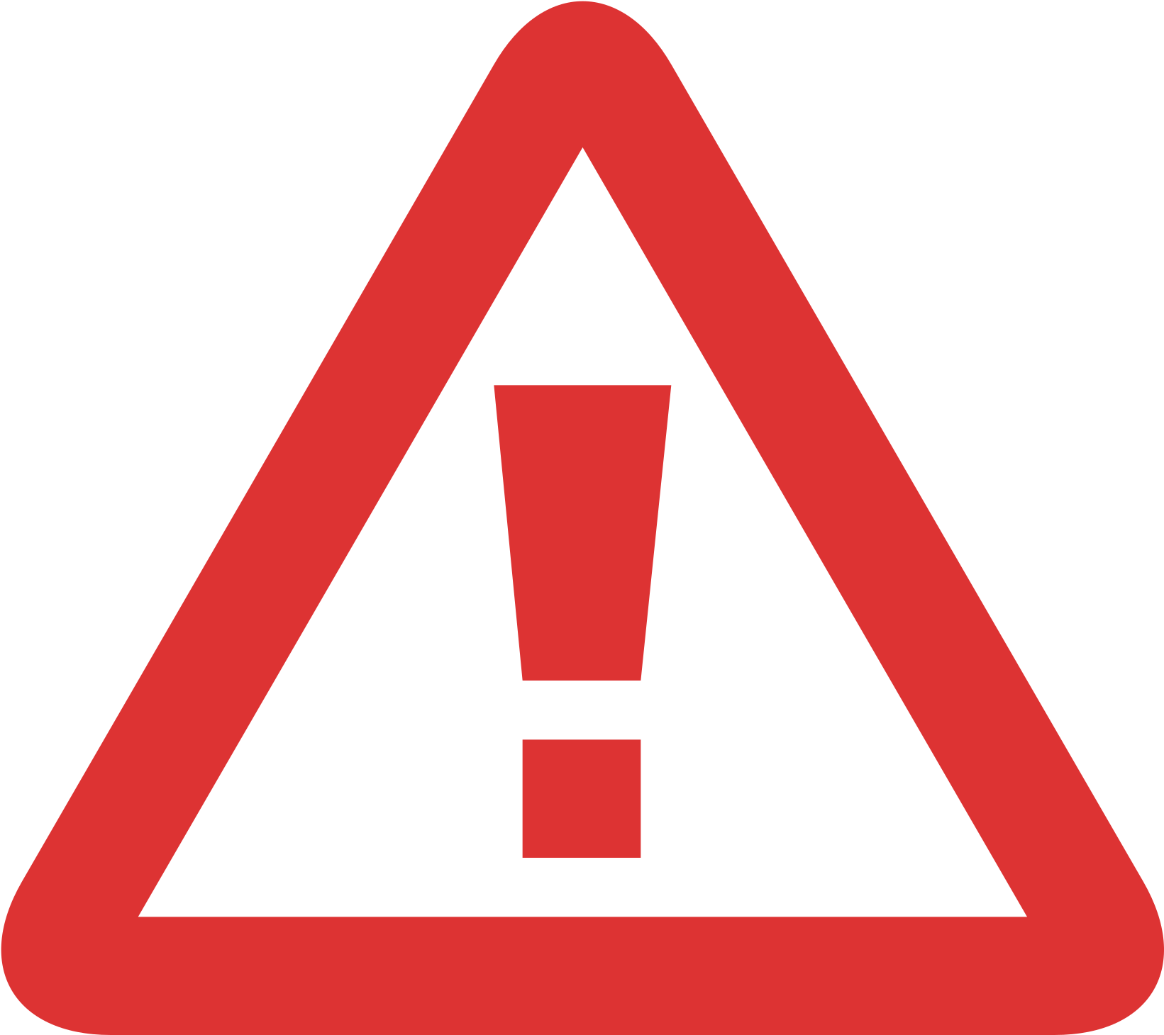 Red Warning Sign Vector PNG