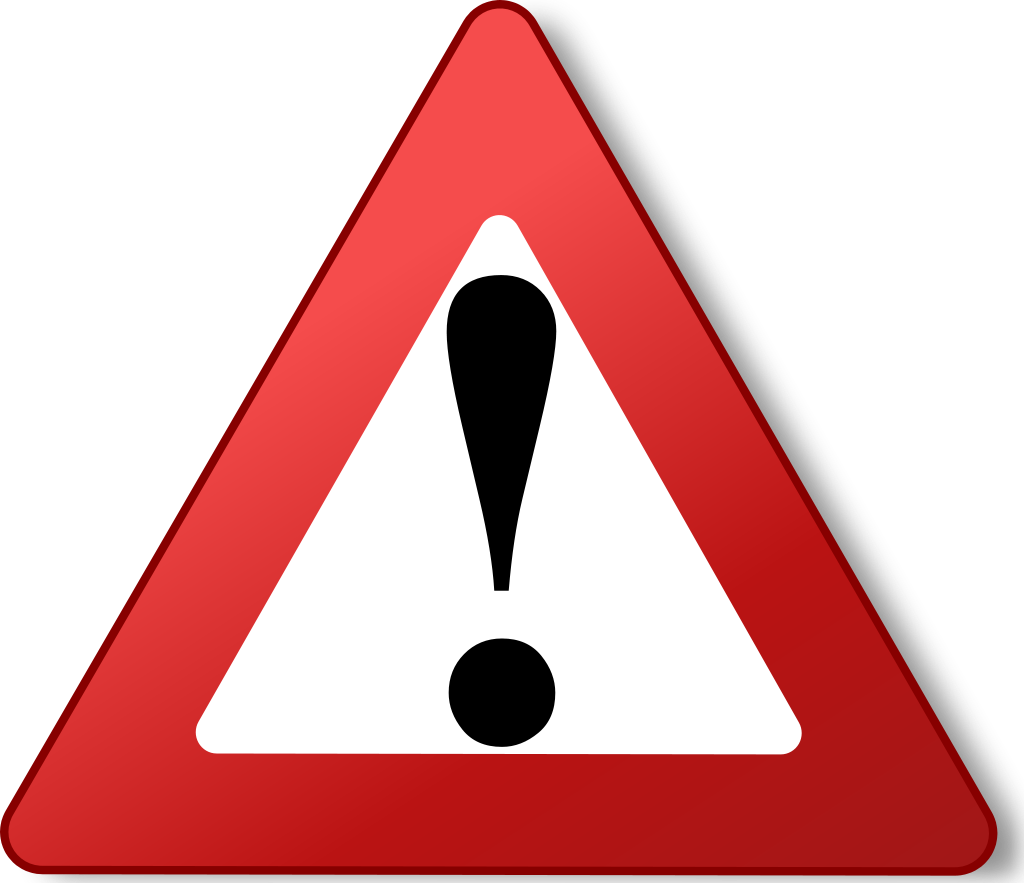 Red Warning Sign Vector PNG