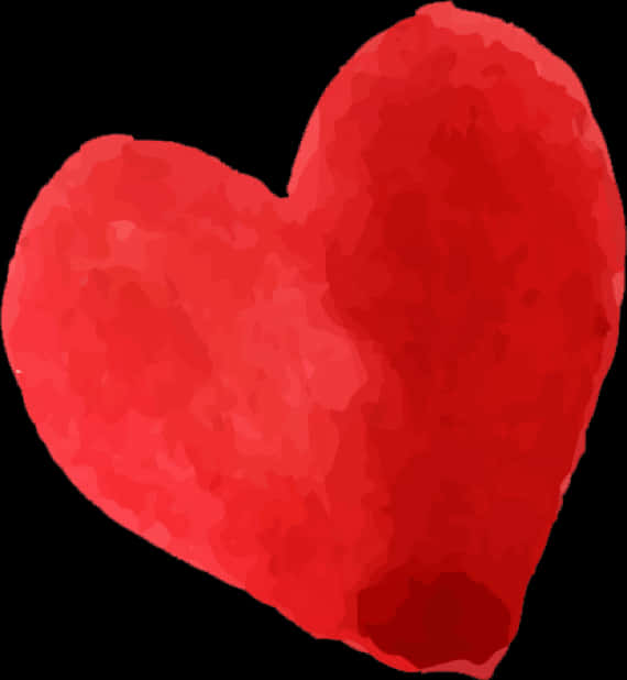 Red Watercolor Heart Clipart PNG