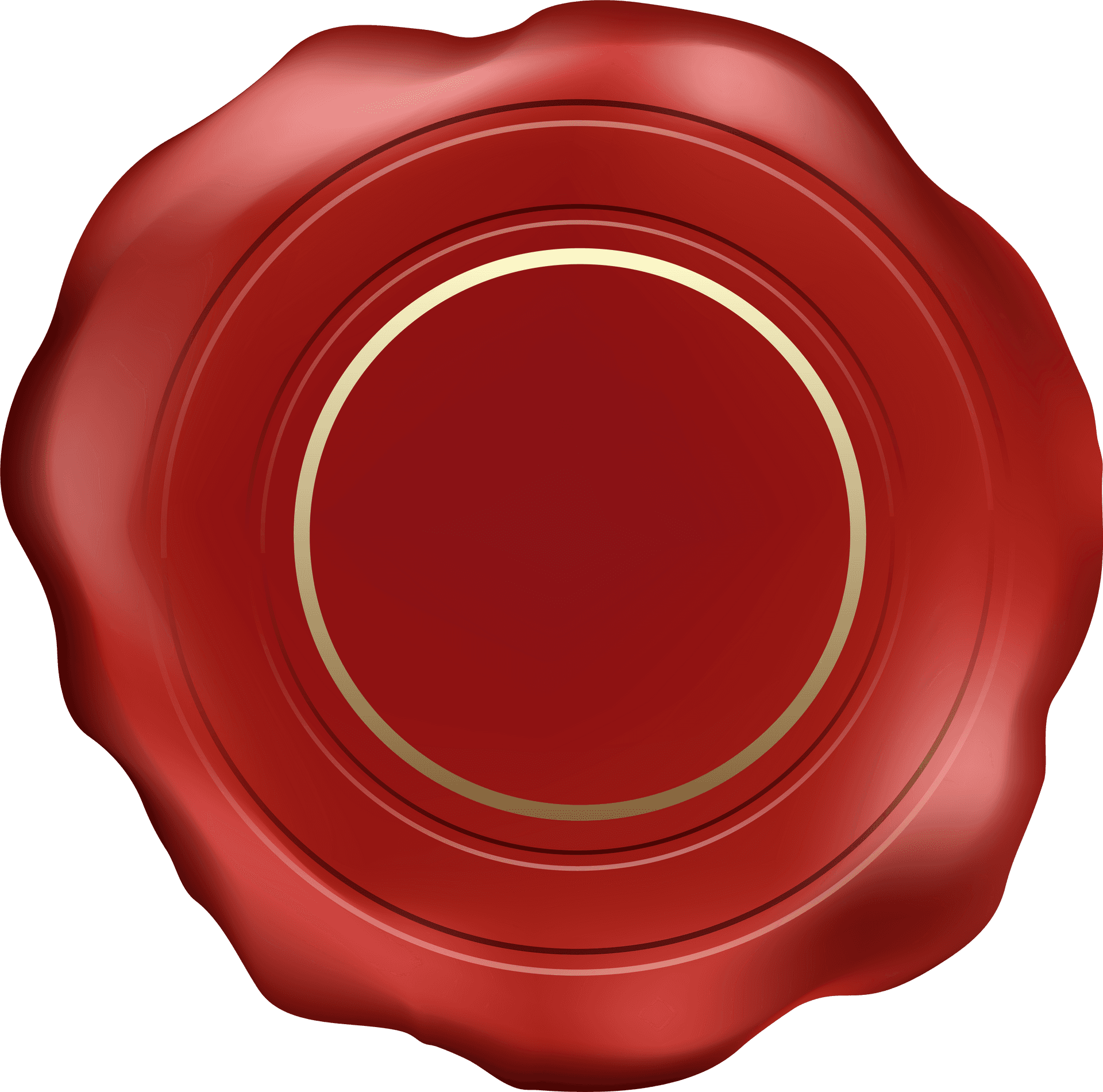 Red Wax Seal Graphic PNG