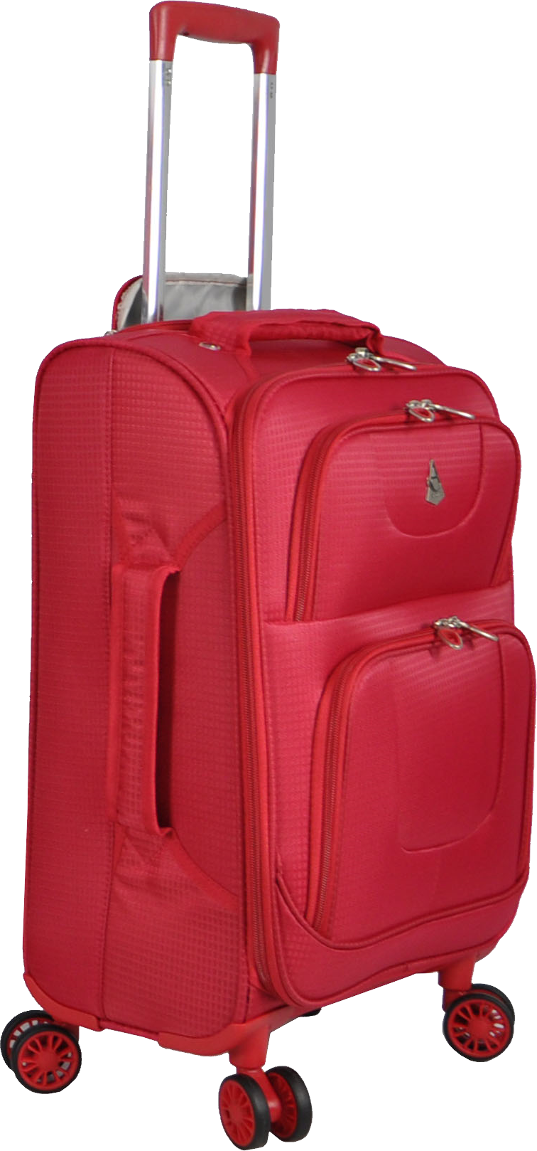 Red Wheeled Carry On Luggage PNG