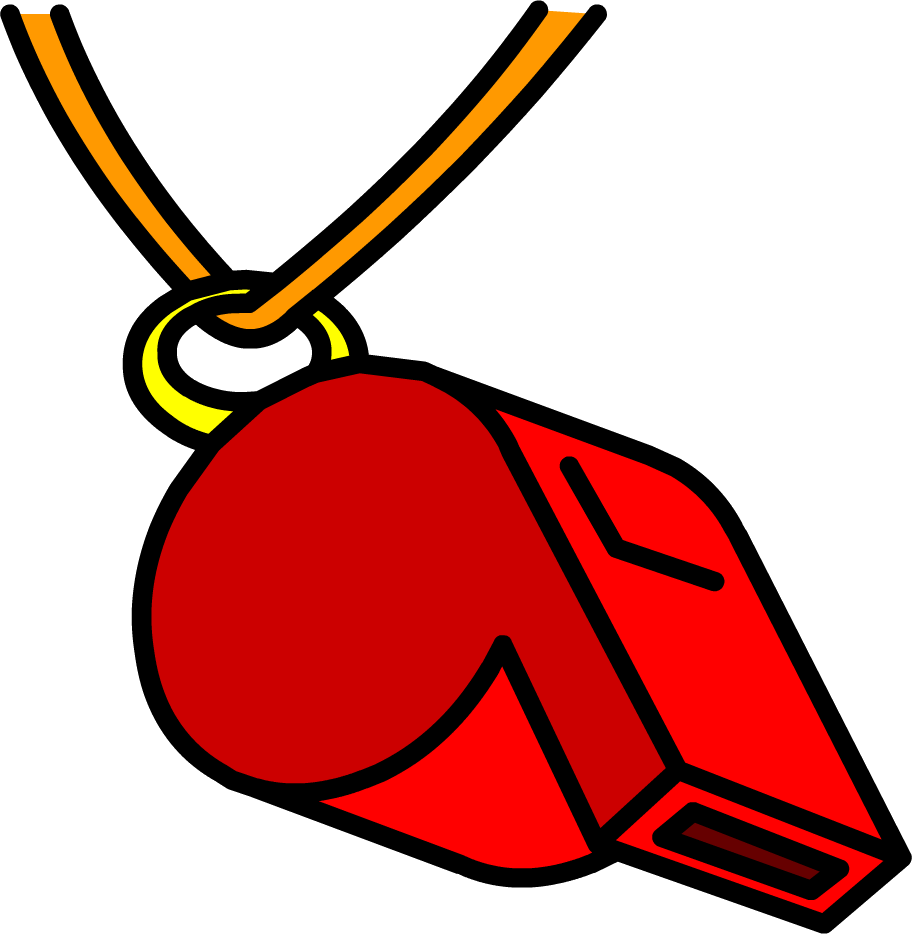 Red Whistle Cartoon Illustration PNG