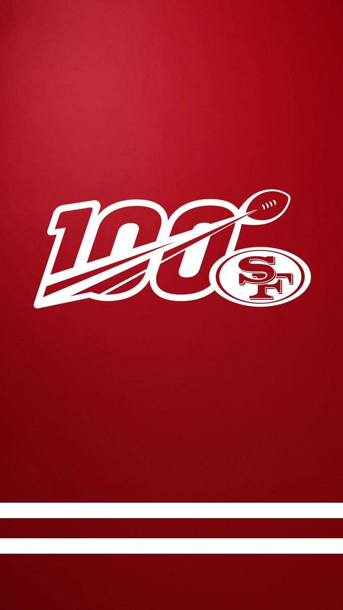Red White 100 Sf 49ers Iphone Wallpaper