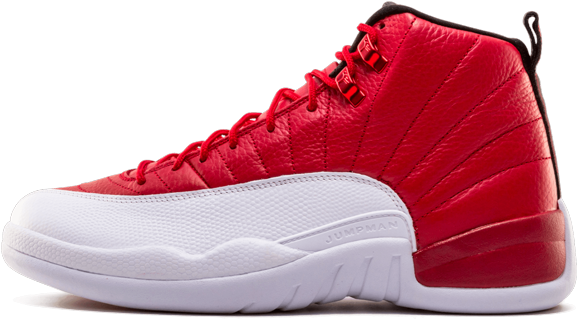 Red White Air Jordan12 Sneaker PNG