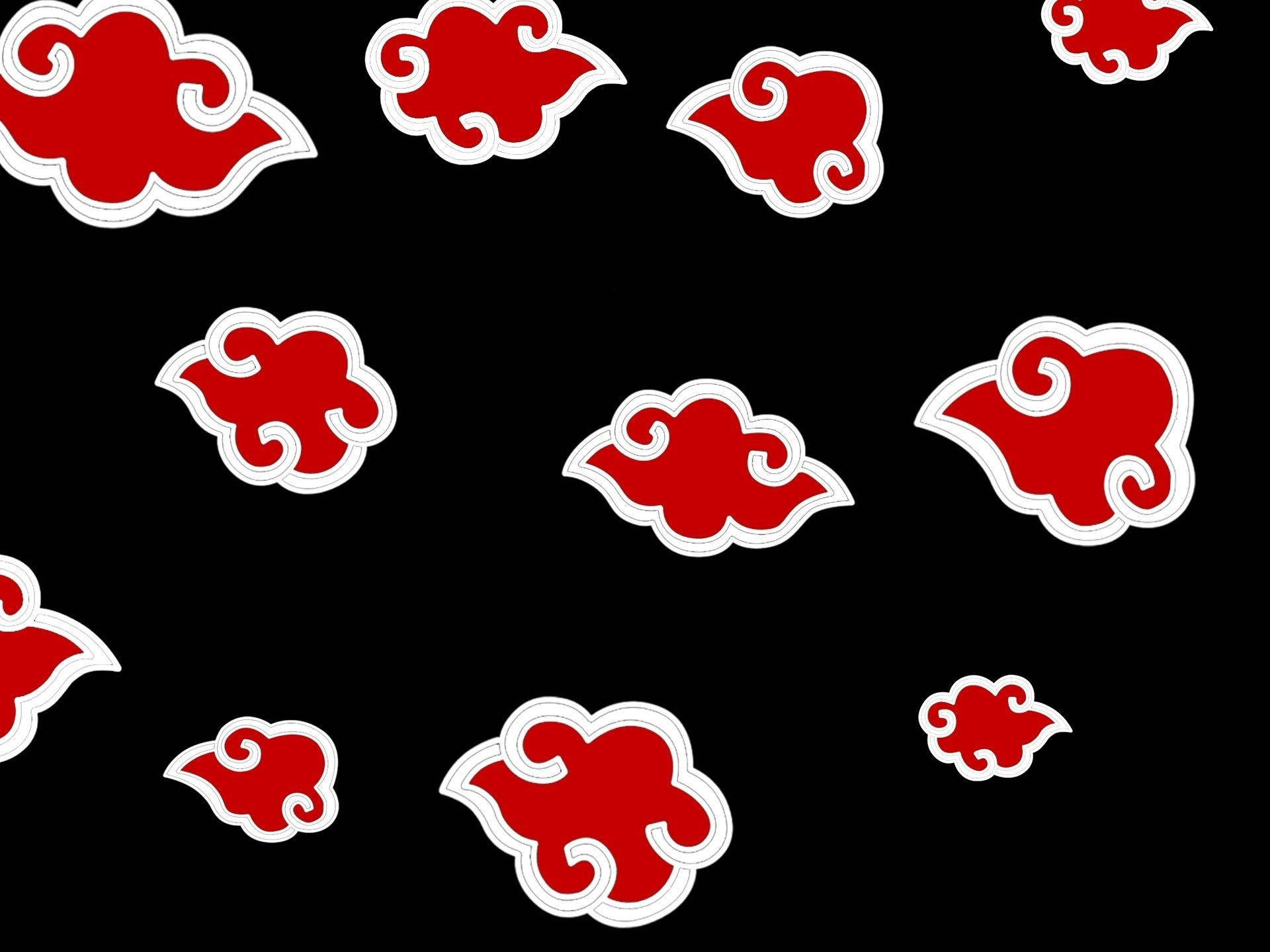 Red White Akatsuki Clouds Wallpaper