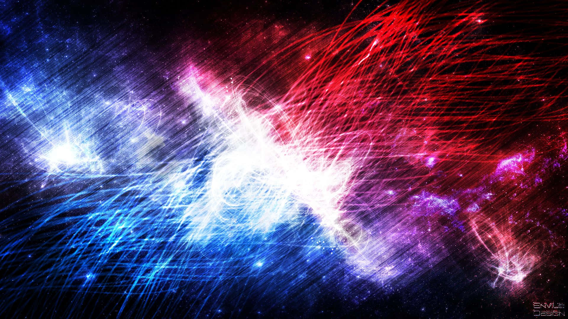 Light Lines Red White And Blue Background