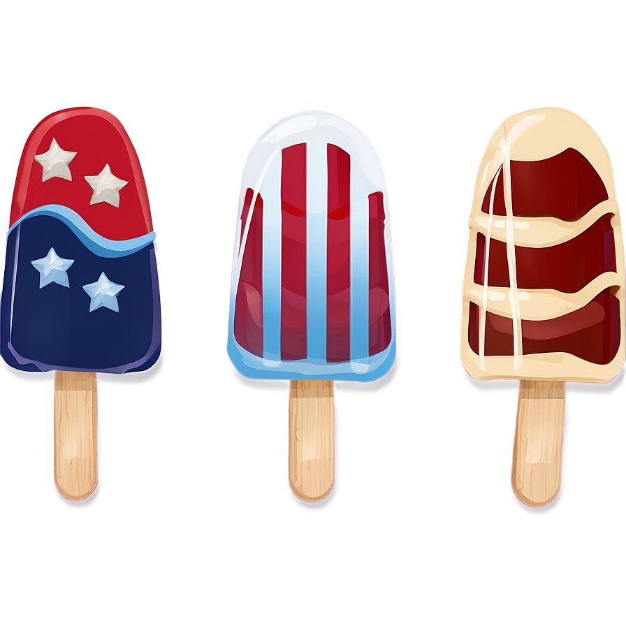 Red, White, And Blue Popsicles Png Uew70 PNG