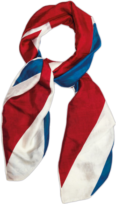 Red White Blue Twisted Scarf PNG