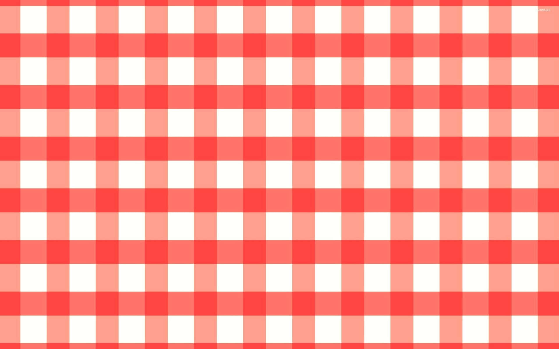 Red White Checkered Pattern Wallpaper