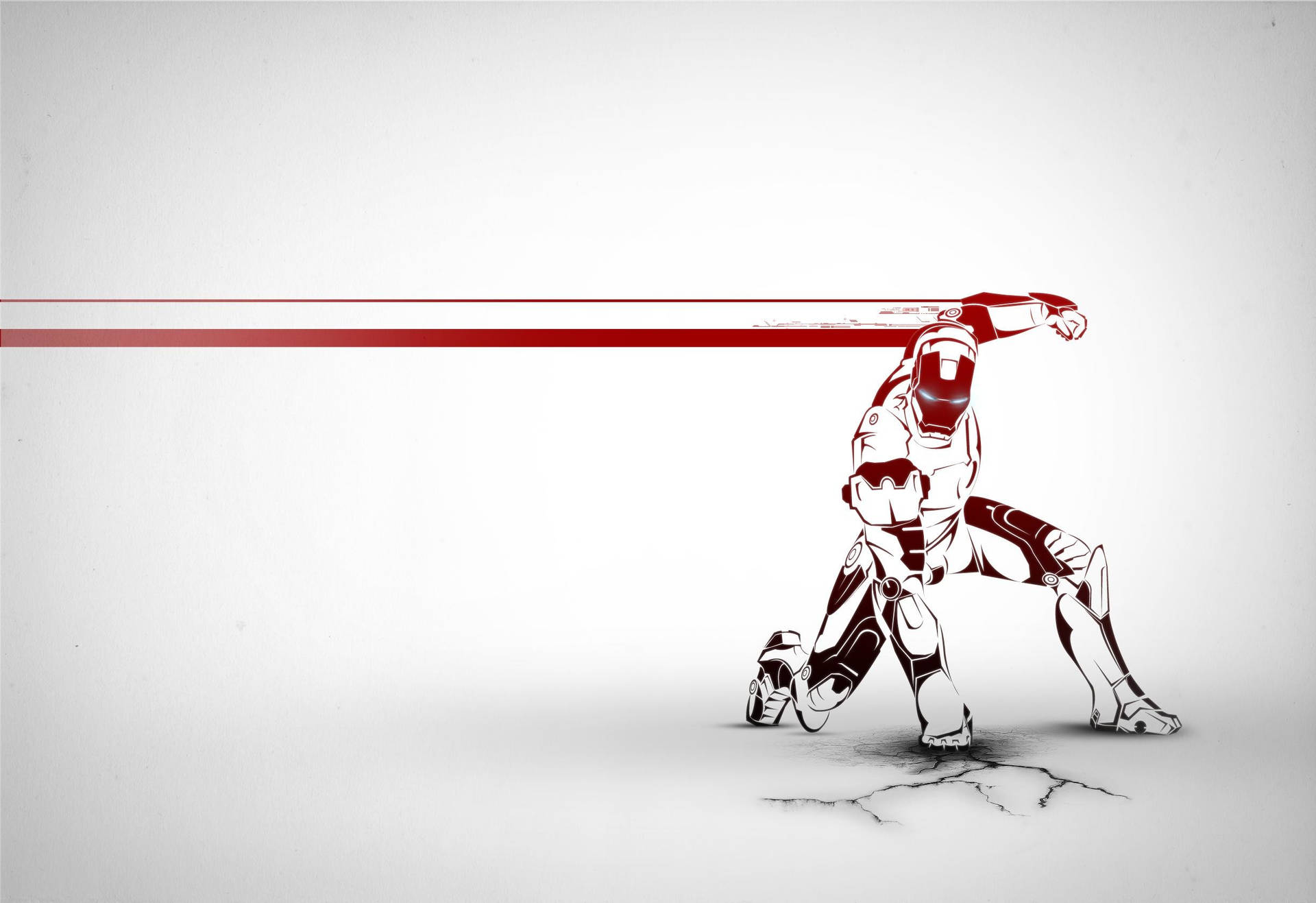 Red White Iron Man Logo Wallpaper