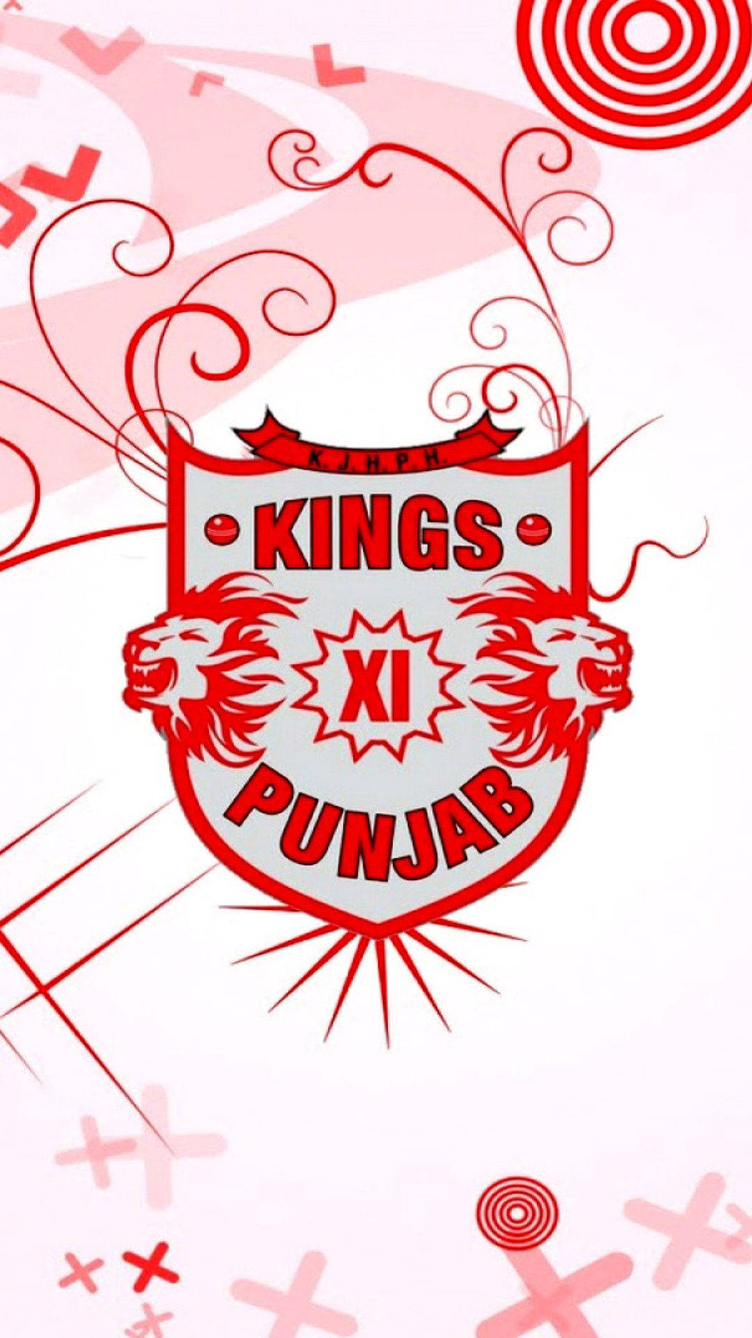 Red White Punjab Indian Cricket Team Logo Wallpaper