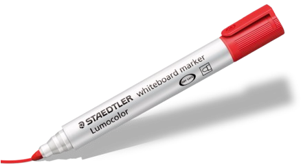 Red Whiteboard Marker S T A E D T L E R PNG