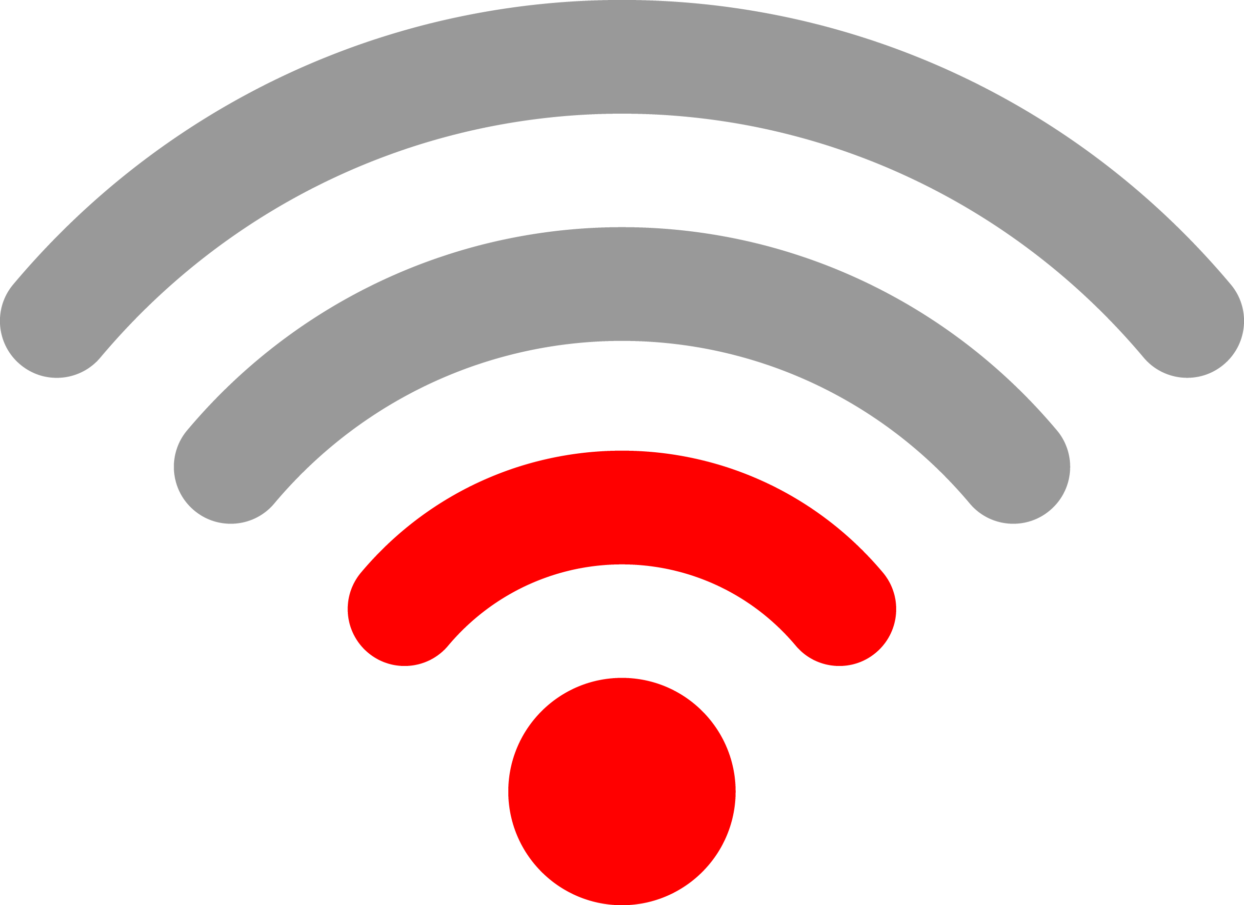 Red Wi Fi Signal Icon PNG