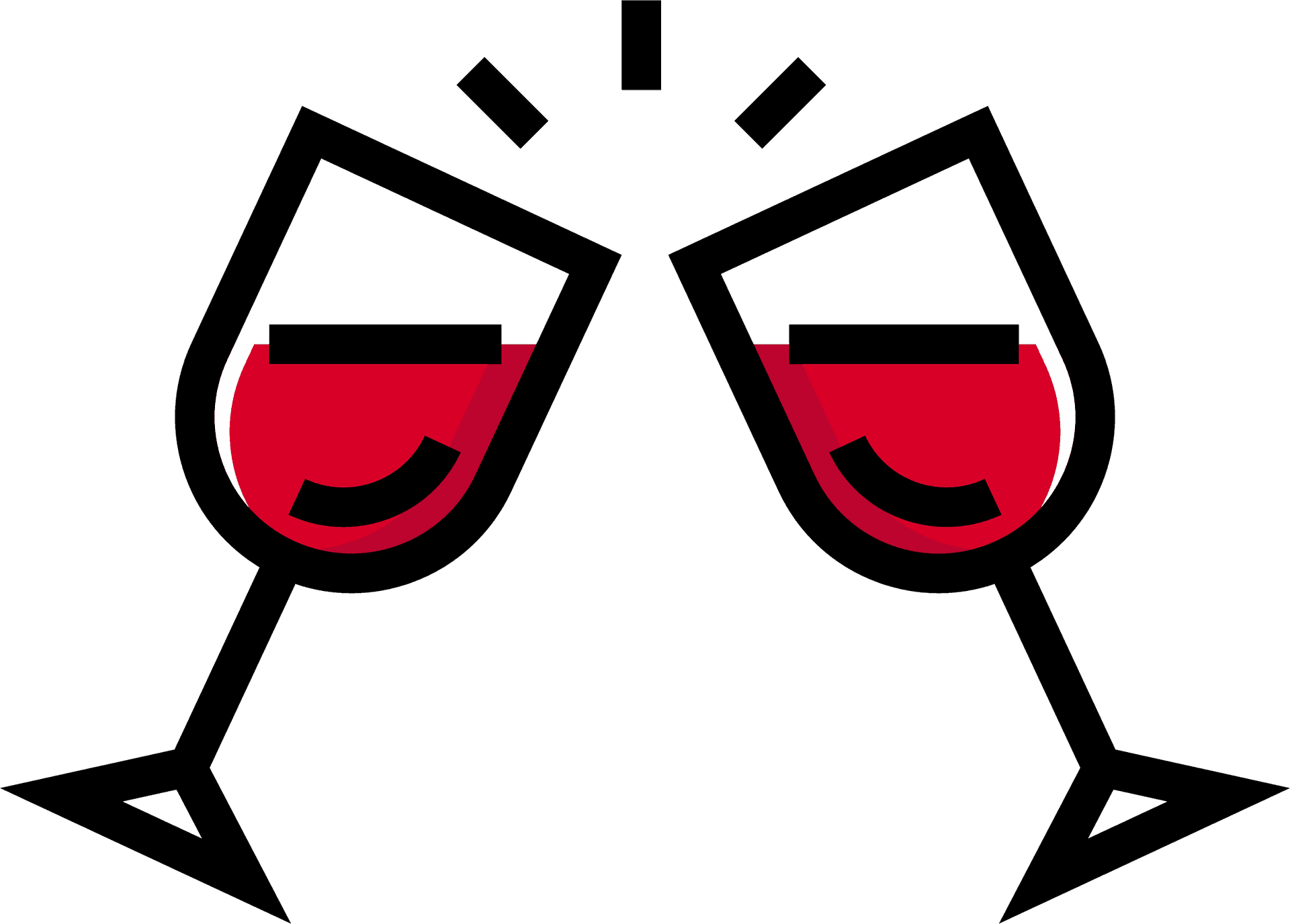 Red Wine Cheers Vector Illustration PNG