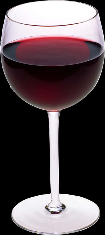 Red Wine Glass Isolatedon Black PNG