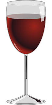 Red Wine Glass Vector PNG