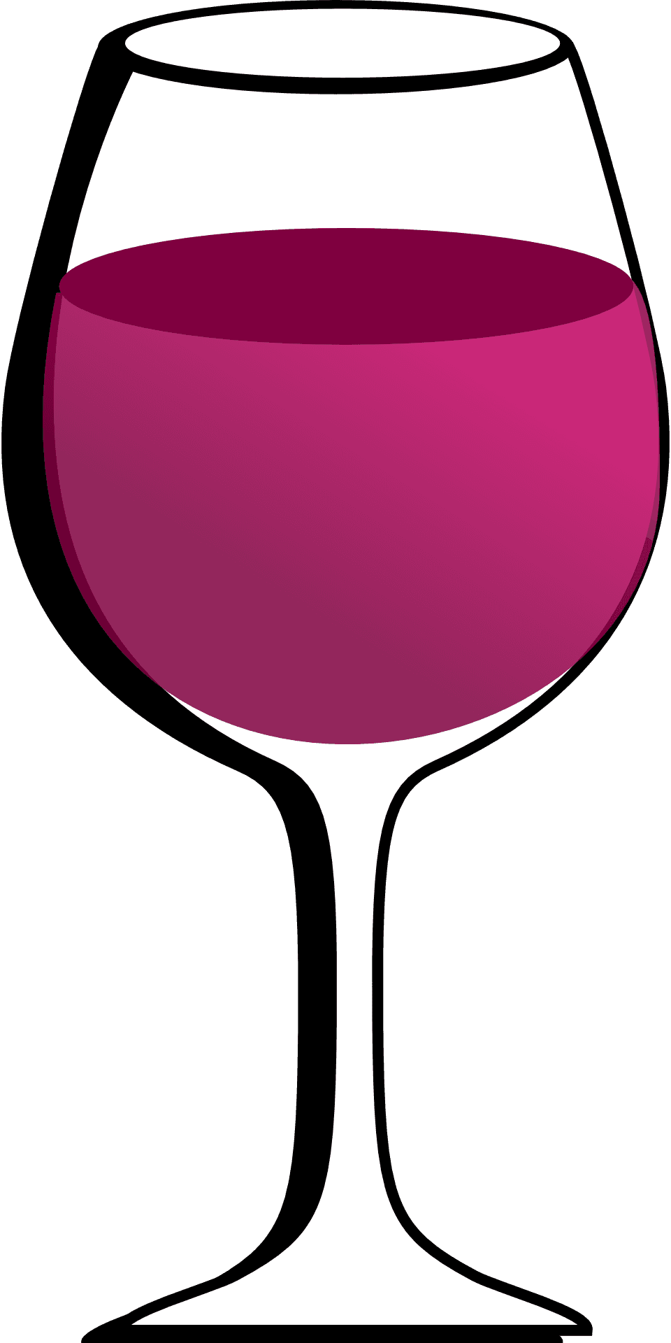 Red Wine Glass Vector Illustration PNG