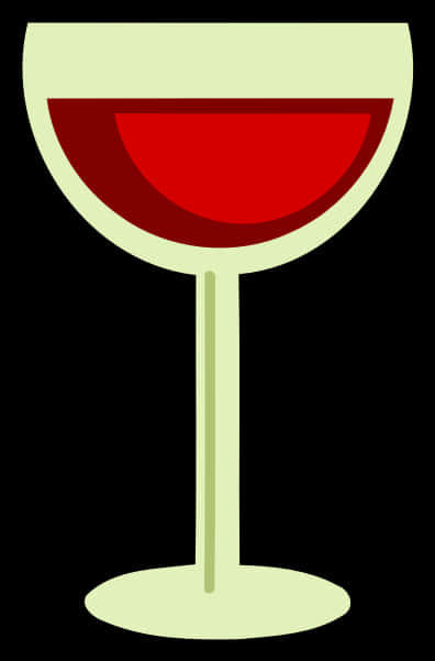 Red Wine Glass Vector Illustration PNG