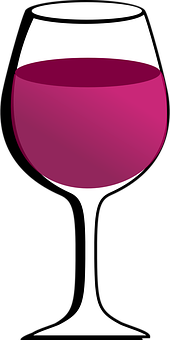 Red Wine Glass Vector Illustration PNG