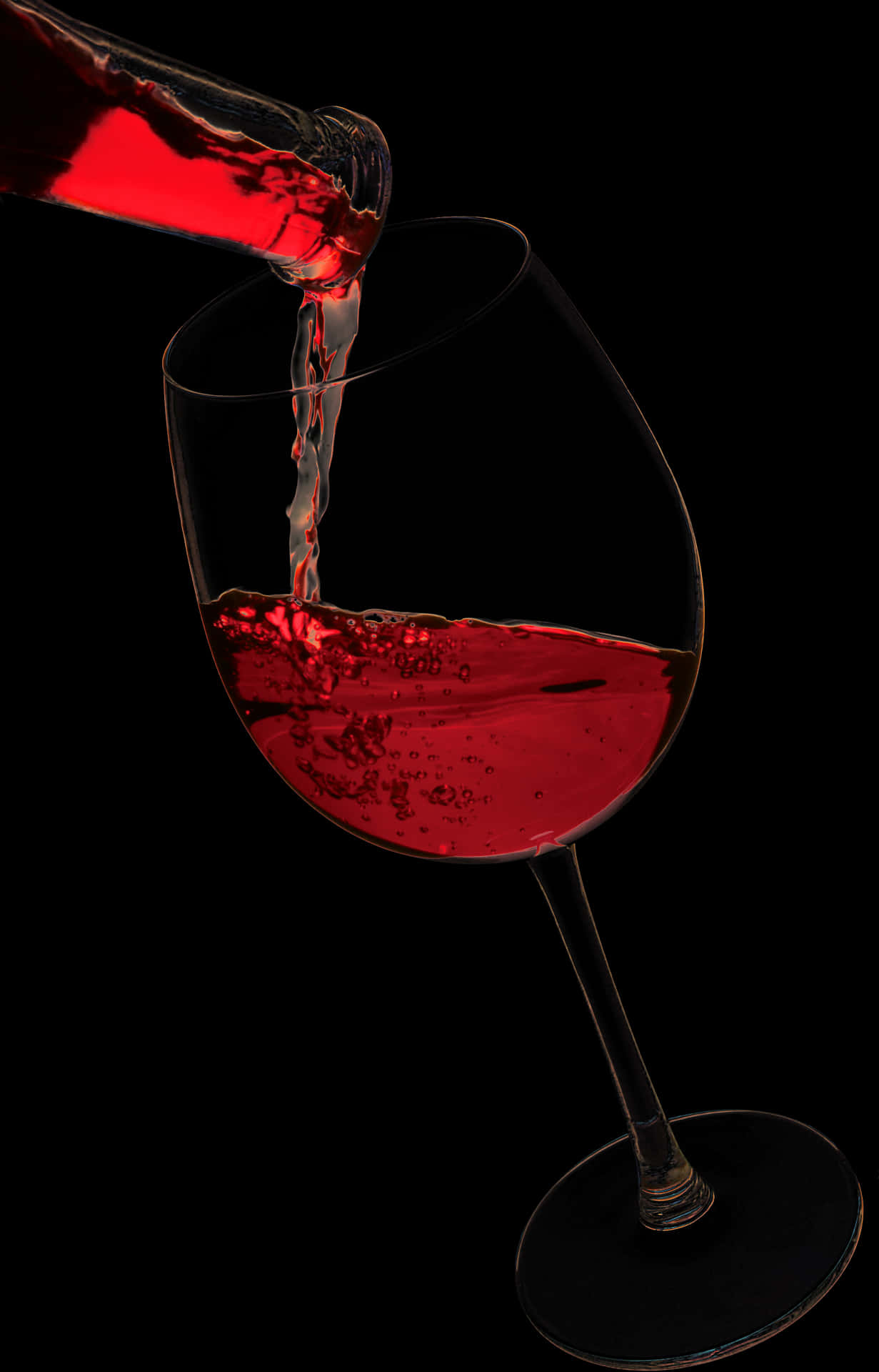 Red Wine Pouring Into Glass PNG