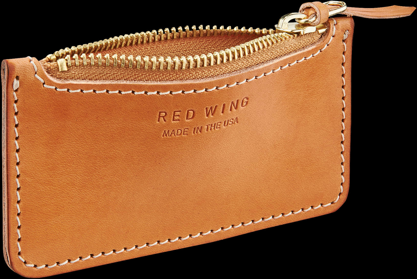 Red Wing Leather Zipper Pouch PNG