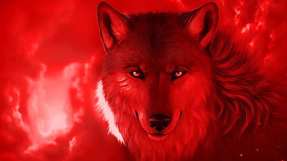 Caption: Majestic Red Wolf in the Wild Wallpaper