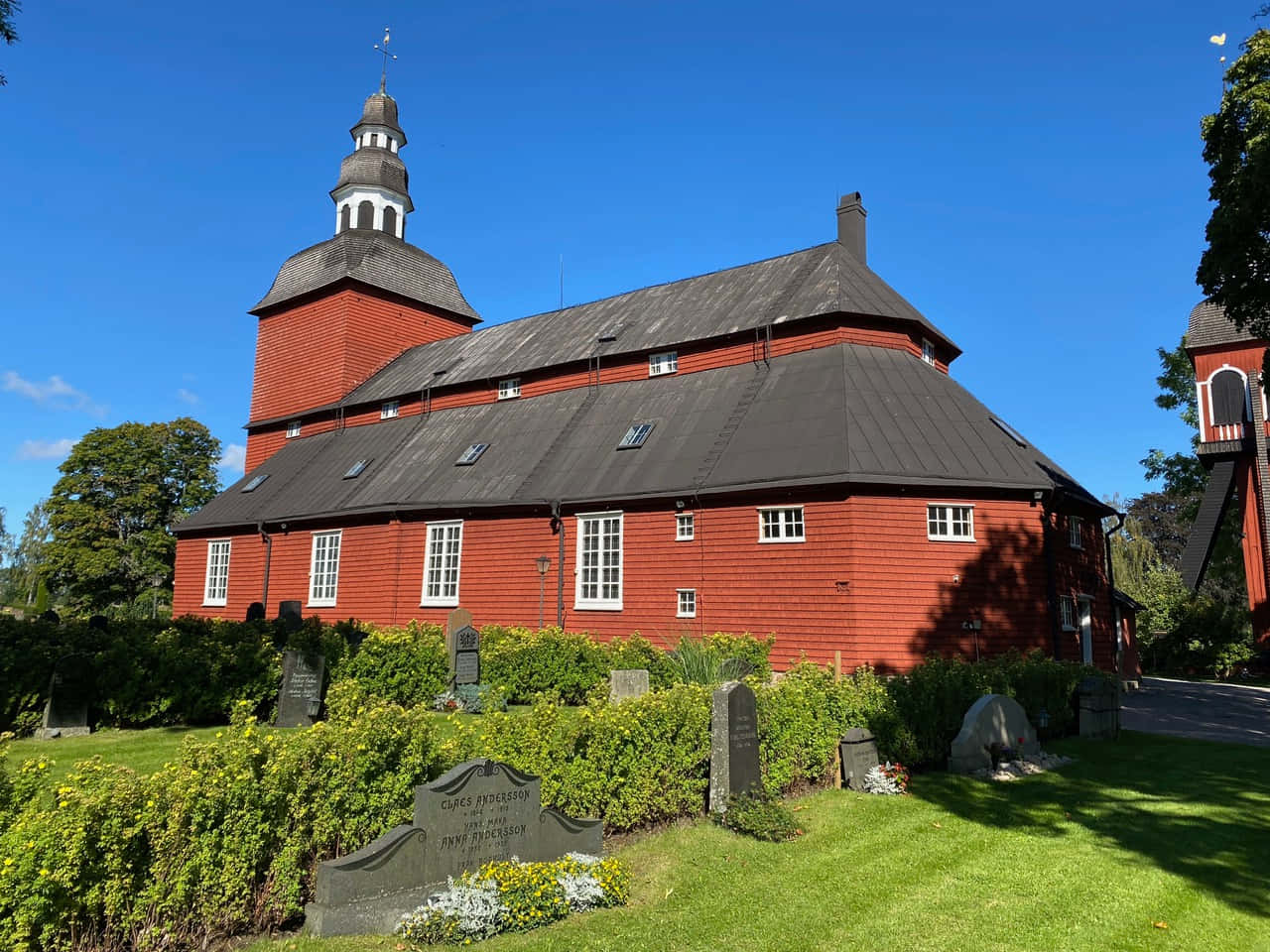 Red Wooden Church Jonkoping Sweden Wallpaper